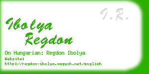 ibolya regdon business card